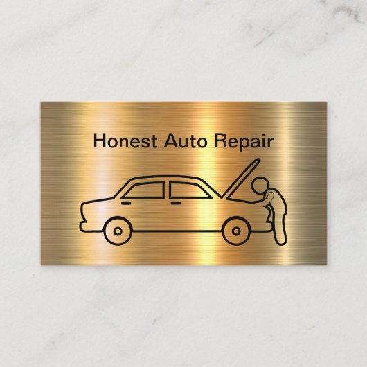 Classy Simple Automotive Repair Service Visitekaartje (Voorkant)