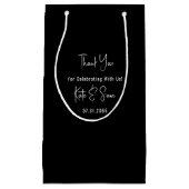 Classy Simple Black and White Wedding Klein Cadeauzakje (Voorkant)
