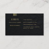 Classy Simple Black Gold Professional-foto Visitekaartje (Achterkant)