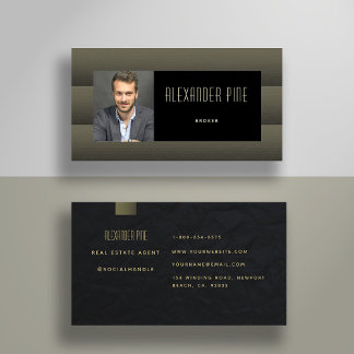 Classy Simple Black Gold Professional-foto Visitekaartje