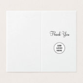 Classy Simple Budget Logo Sjabloon Dank u wel kaar (Buitenkant ongevouwen)