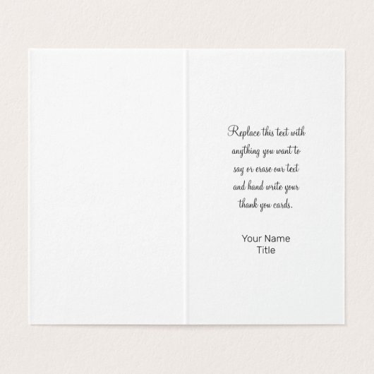 Classy Simple Budget Logo Sjabloon Dank u wel kaar (Binnenkant ongevouwen)