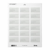 Classy Simple Ivory White Leather Texture Address Etiket (Full Sheet)