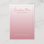 Classy Simple Minimalist Jewelry Display Card Visitekaartje (Voorkant)
