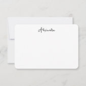 Classy Simple Name Script Note Card Bedankkaart (Voorkant)