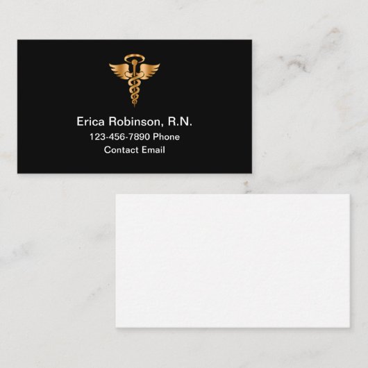 Classy Simple Registered Nurse Angel Visitekaartje (Voorkant / Achterkant)