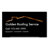 Classy Simple Roofing Service Visitekaartje Magnet Magnetisch Visitekaartje (Voorkant)