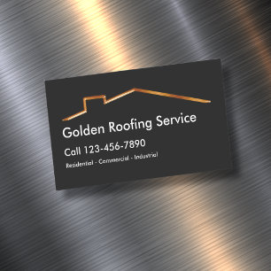 Classy Simple Roofing Service Visitekaartje Magnet Magnetisch Visitekaartje