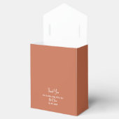 Classy Simple Terracotta Wedding Bedankdoosjes (Geopend)