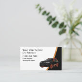 Classy Simple Uber Driver Ride Hailing Visitekaartje (Staand voorkant)