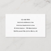 Classy Simple Voice Actor Vocalist Photo Overlay Visitekaartje (Achterkant)