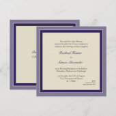 Classy Simple Wedding Invitation - Paars Kaart (Voorkant / Achterkant)