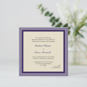 Classy Simple Wedding Invitation - Paars Kaart (Staand voorkant)