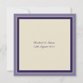 Classy Simple Wedding Invitation - Paars Kaart (Achterkant)