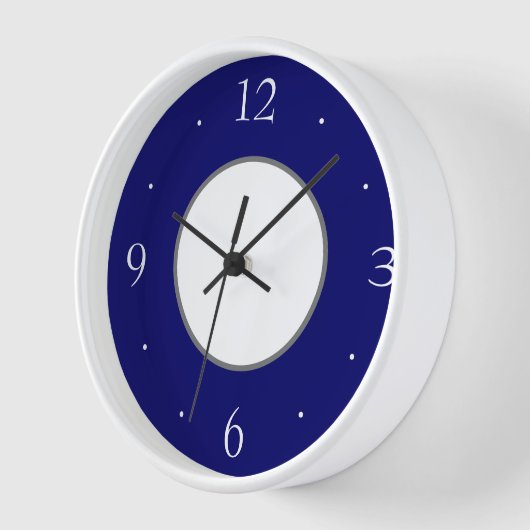Classy Simplistic Blue en White Kitchen Clock (Hoek)