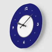 Classy Simplistic Blue en White Kitchen Clock Grote Klok (Hoek)