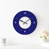 Classy Simplistic Blue en White Kitchen Clock Grote Klok (Huis)