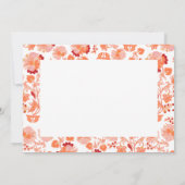 Classy Sinaasappel Bloemen Print Wallpaper Dank u Bedankkaart (Achterkant)