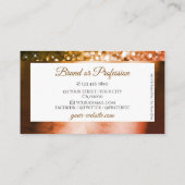 Classy Sinaasappel Roze Ombre Glitter Wit Diamonds Visitekaartje (Achterkant)