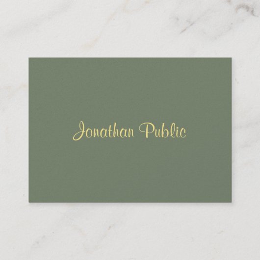 Classy Sjabloon Handwrite Moderne Professional Visitekaartje (Voorkant)