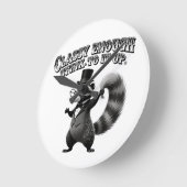 Classy Skunk in Top Hat Funny Black and White Ronde Klok (Hoek)