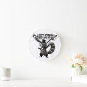 Classy Skunk in Top Hat Funny Black and White Ronde Klok (Huis)