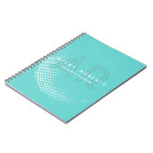 Classy Sky Blue Elegant geometrisch Professional Notitieboek (Linkerzijde)
