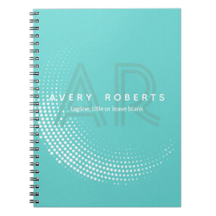 Classy Sky Blue Elegant geometrisch Professional Notitieboek