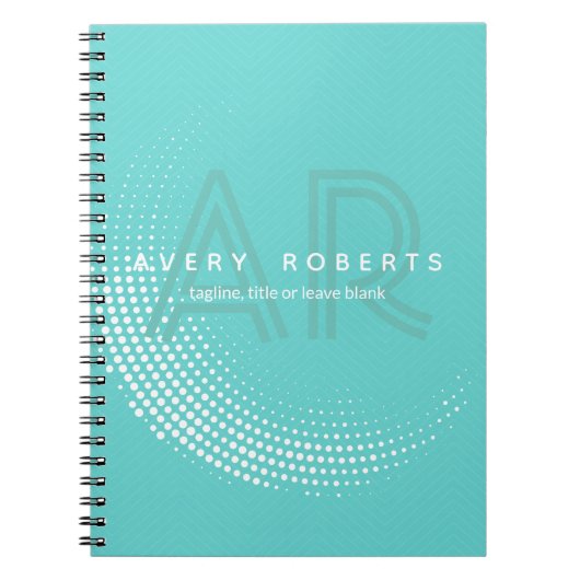Classy Sky Blue Elegant geometrisch Professional Notitieboek (Voorkant)