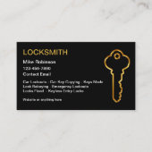 Classy slotenmaker Golden House Key Design Visitekaartje (Voorkant)
