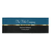 Classy Sluitende Agent Thema Vastgoed Naambadge (Voorkant)