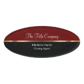 Classy Sluitende Agent Vastgoed Naambadge (Voorkant)