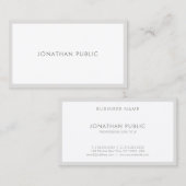 Classy Smart Modern Elegant Minimalistisch Plain Visitekaartje (Voorkant / Achterkant)