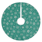 Classy  Sneeuwvlokken op Blauwgroen Groen Kerstboom Rok (Voorkant)