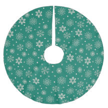 Classy  Sneeuwvlokken op Blauwgroen Groen