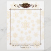 Classy snewflake-kerstfeestmenu letterhead (Voorkant)