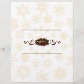 Classy snewflake-kerstfeestmenu letterhead (Achterkant)
