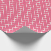 Classy Snoep roze rood wit Check Patroon Cadeaupapier (Hoek)