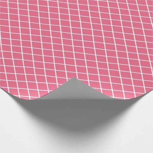 Classy Snoep roze rood wit Check Patroon Cadeaupapier (Hoek)