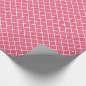 Classy Snoep roze rood wit Check Patroon Cadeaupapier (Hoek)