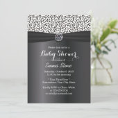 Classy Snow Leopard Print Baby shower Kaart (Staand voorkant)