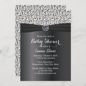 Classy Snow Leopard Print Baby shower Kaart (Voorkant / Achterkant)