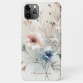 Classy Sophisticated Delicate Waterverf Flowers Case-Mate iPhone Case (Achterkant)