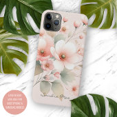 Classy Sophisticated Delicate Waterverf Flowers Case-Mate iPhone Case