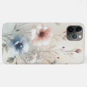 Classy Sophisticated Delicate Waterverf Flowers Case-Mate iPhone Case (Achterkant (horizontaal))