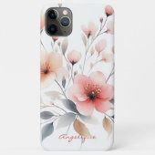 Classy Sophisticated Delicate Waterverf Flowers Case-Mate iPhone Case (Achterkant)