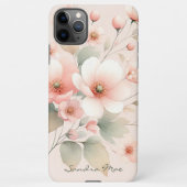 Classy Sophisticated Delicate Waterverf Flowers iPhone Hoesje (Achterkant)