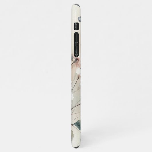 Classy Sophisticated Delicate Waterverf Flowers iPhone Hoesje (Linkerkant)