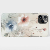 Classy Sophisticated Delicate Waterverf Flowers iPhone Hoesje (Achterkant horizontaal)