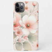 Classy Sophisticated Delicate Waterverf Flowers iPhone Hoesje (Achterkant)